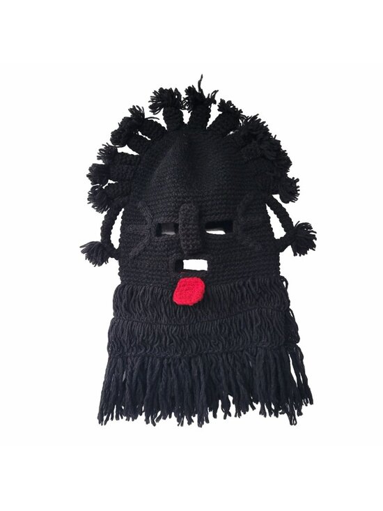 UNBRANDES Other - ✨NEW Handmade  Aya Huma Diablo Umo Inca's Adult Mask Ecuador Black Inti Raymi✨